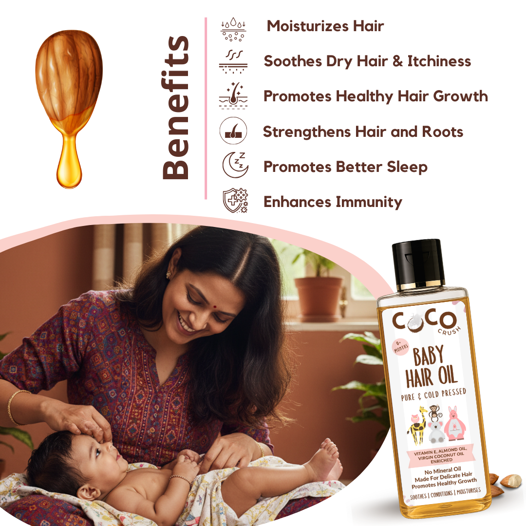 Baby Hair Oil - Pure & Cold Pressed