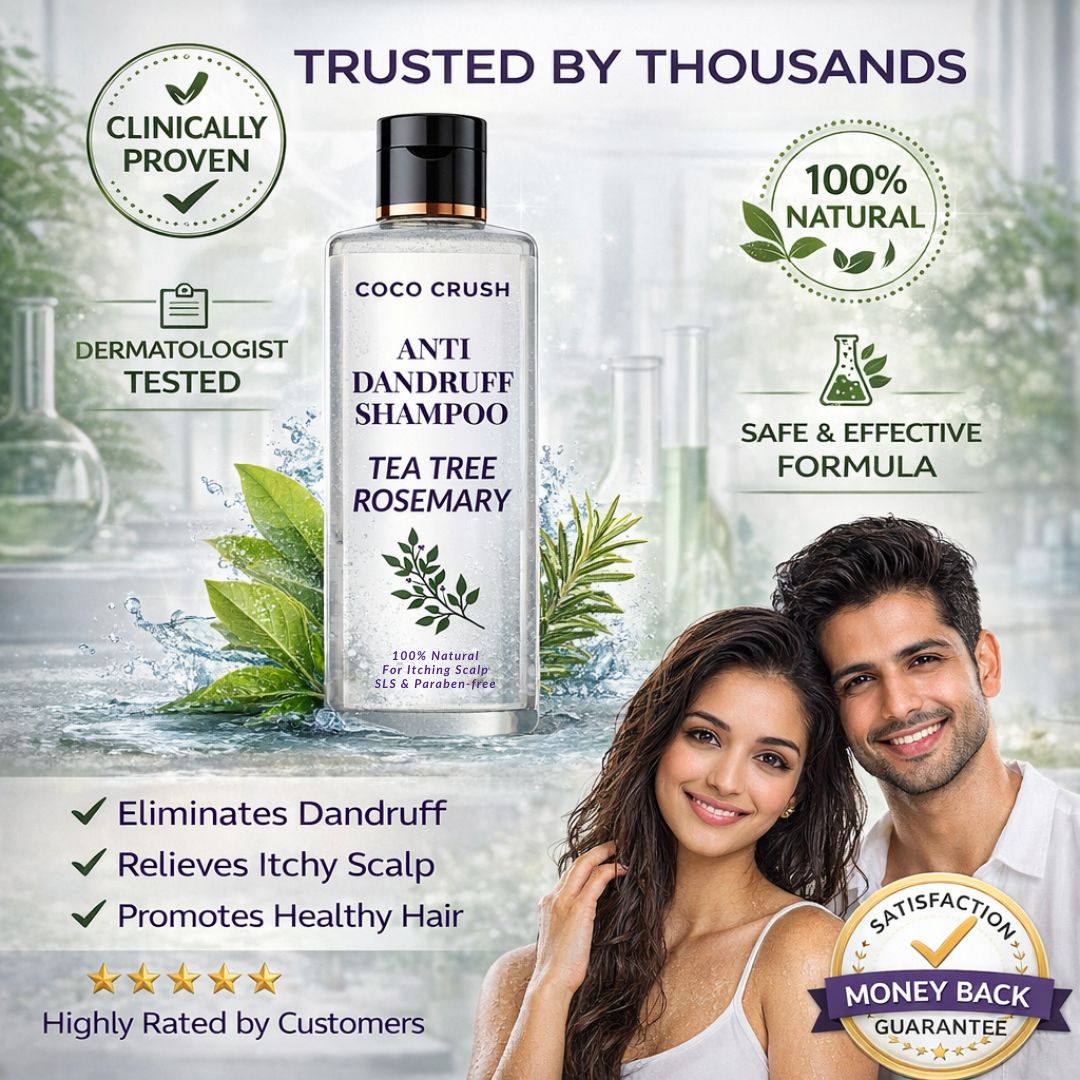 Coco Crush Anti Dandruff & Itch Shampoo for Teens, Adults