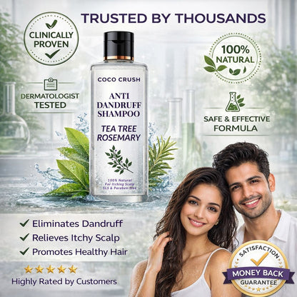 Coco Crush Anti Dandruff & Itch Shampoo for Teens, Adults