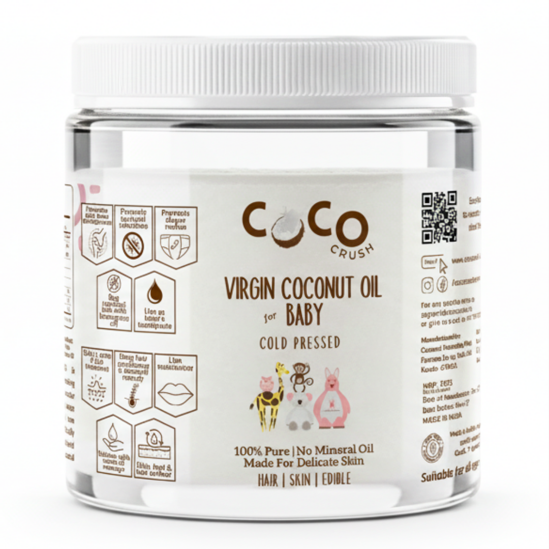 Virgin Coconut Oil for Baby Massage - Pure & Organic Baby-Safe Oil Jar