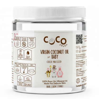 Virgin Coconut Oil for Baby Massage - Pure & Organic Baby-Safe Oil Jar