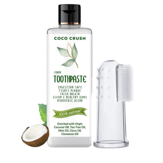 Fluoride-Free Liquid Toothpaste & Finger toothbrush